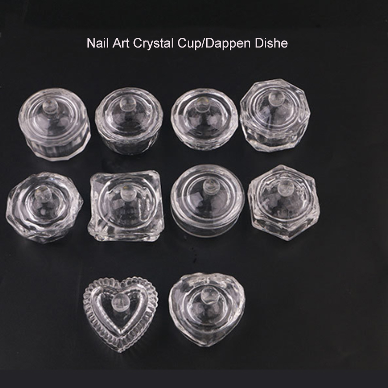 Nails Art Crystal Cup Dappen Dishes