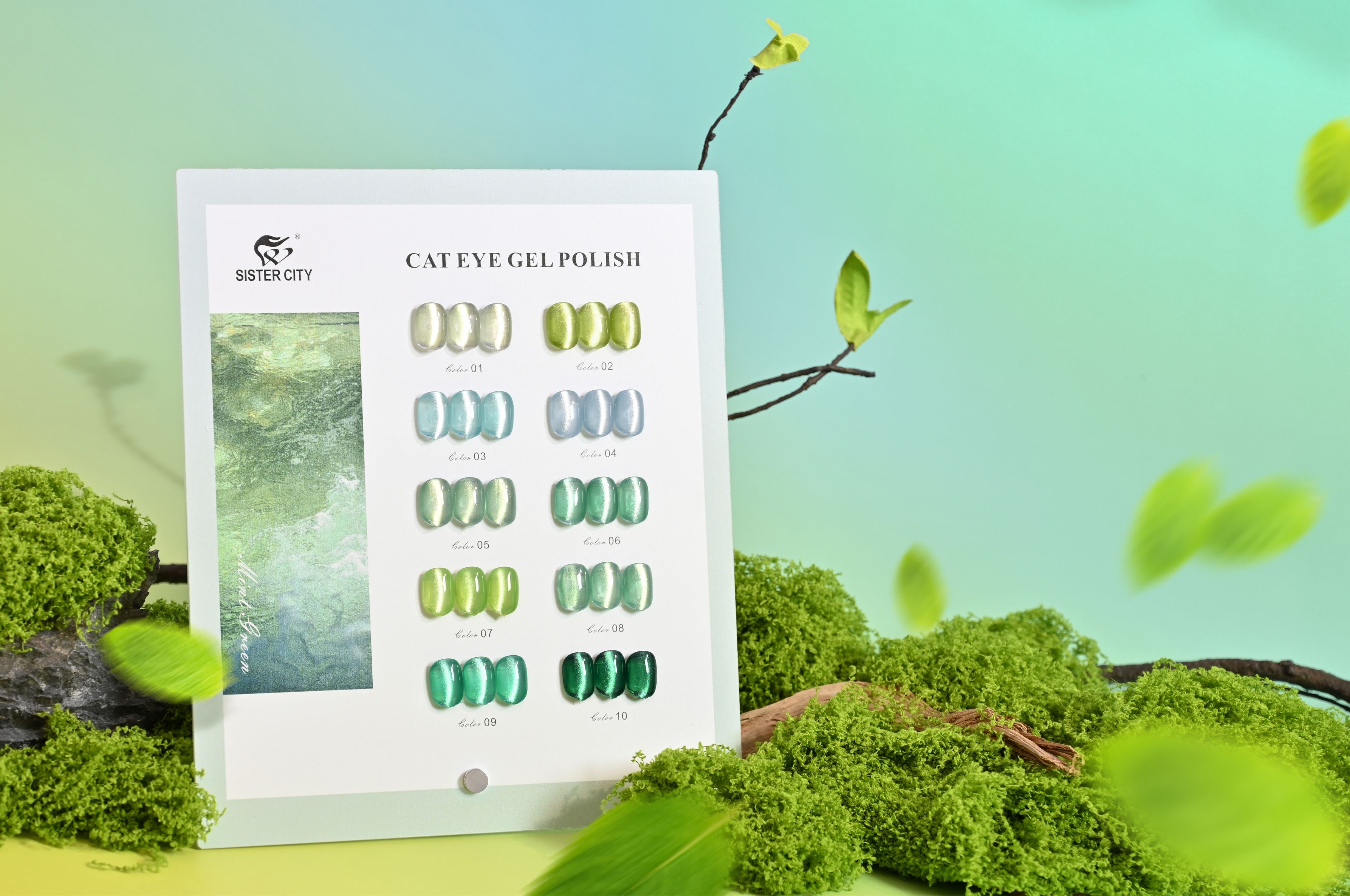 Cat eye gel in green series