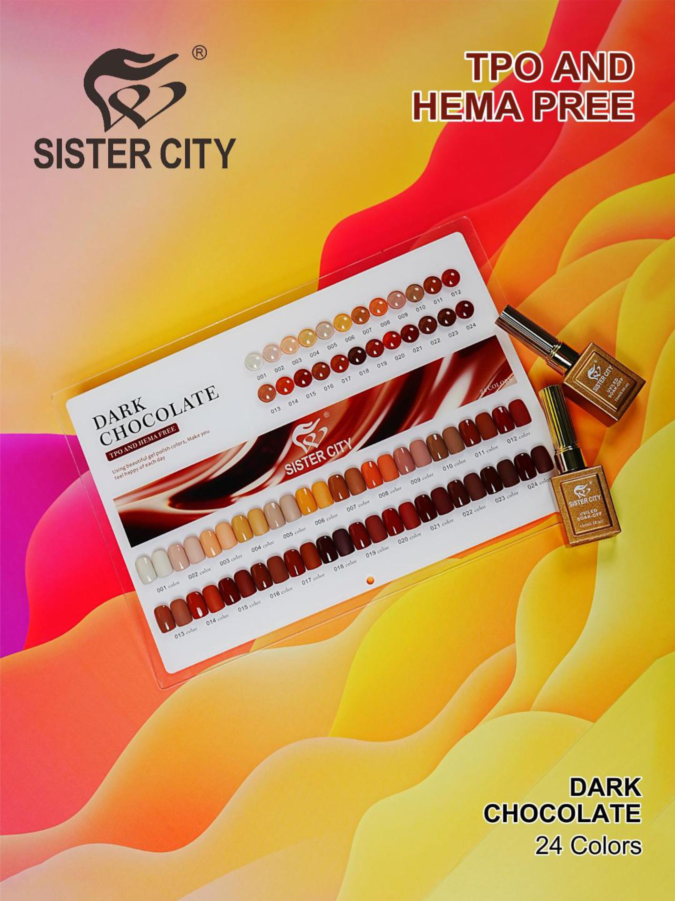Color gel polish- chocolate series 24 colors