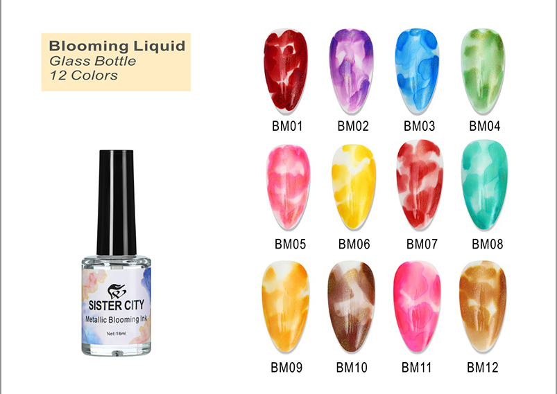 Metallic blooming ink