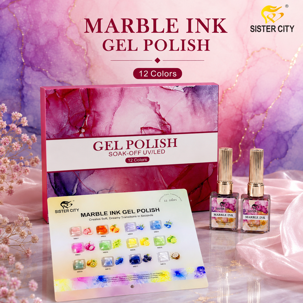 12 colors Blooming Gel Polish